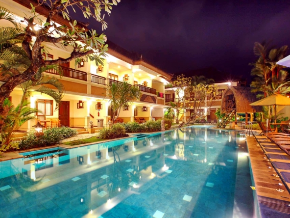 Tropical Villa Garden with Swimming Pool Bali